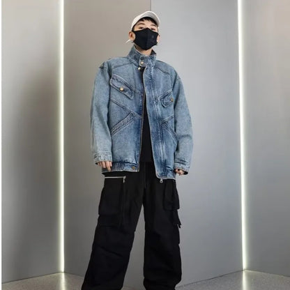 Denim Jacket Men Spring Autumn - Cargo 2026