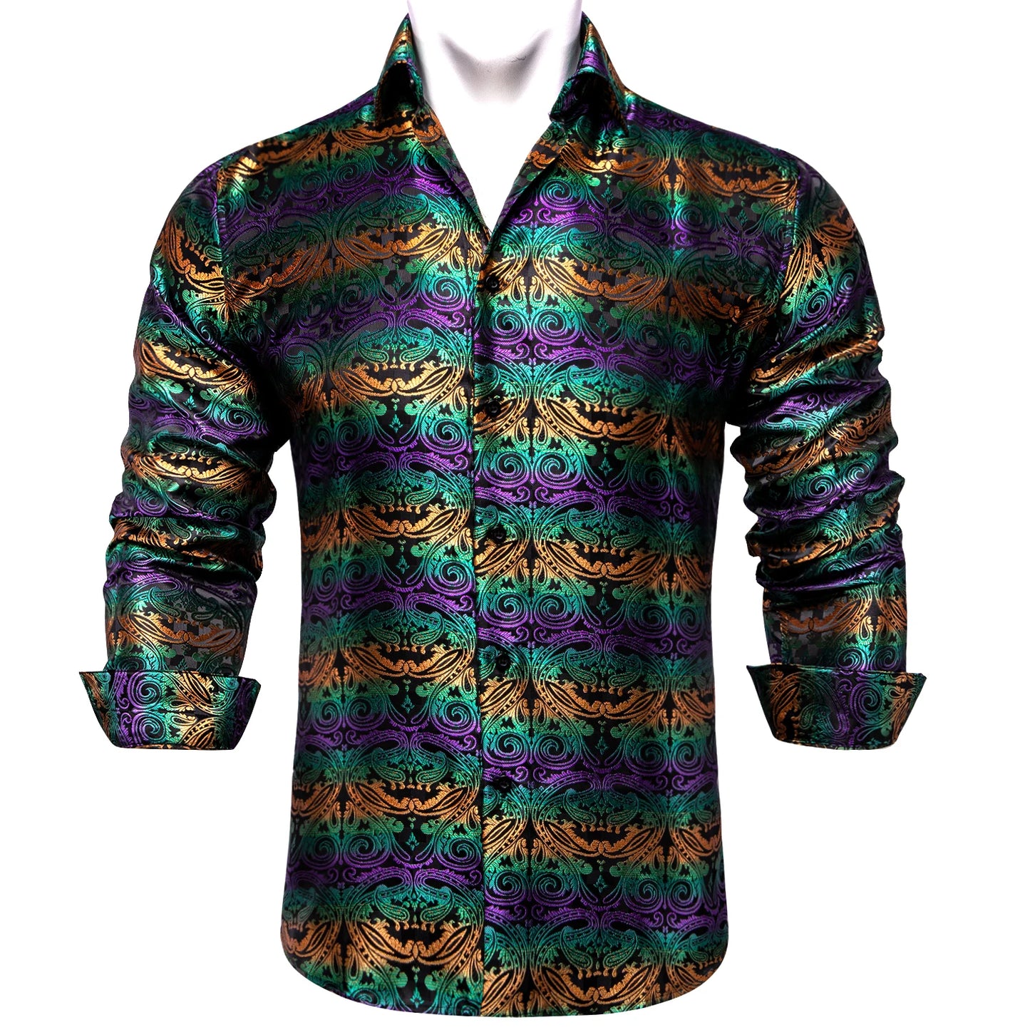 Men's Slim Fit Long Sleeve Dress Shirt