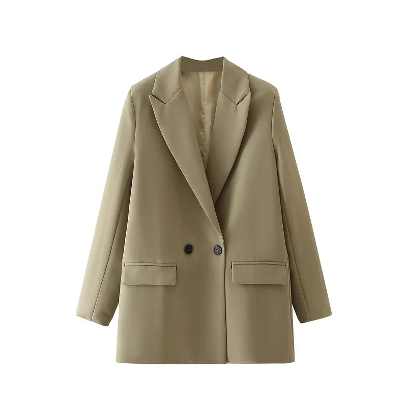 MUJER 2025 Women's Blazers New Office Casual Blazer Woman Straight Outerwears Fashion Women's Tailoring Blazers for Women Coats