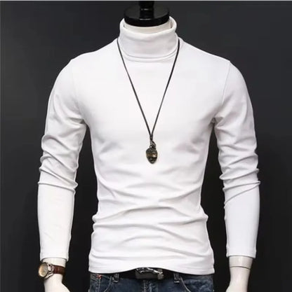 Men's Slim Fit Turtleneck Long Sleeve Shirt