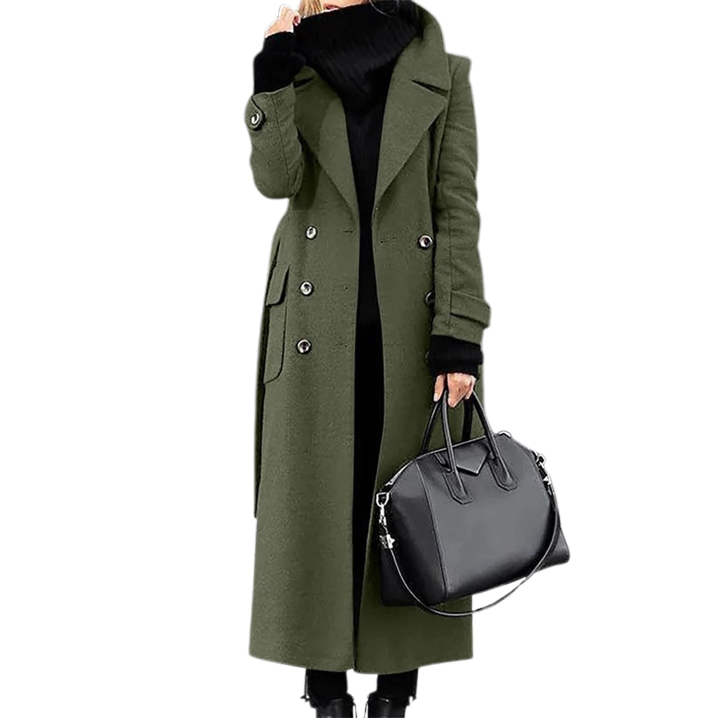 Women's Long Wool Coat - Korean Fashion Winter Coat