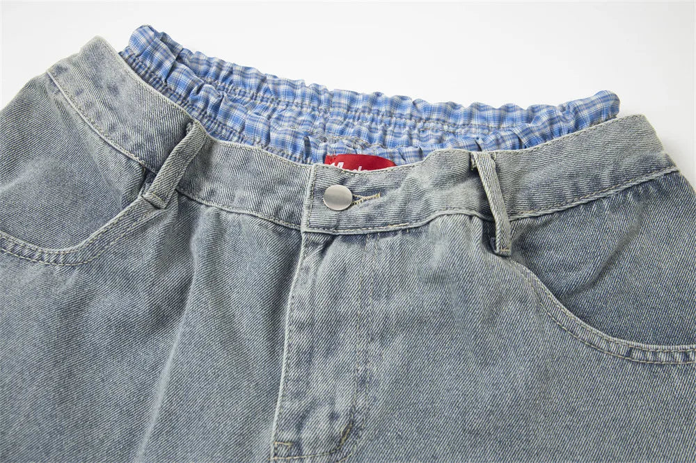 Double Waist Jeans Mens With Belt - Retro High Street