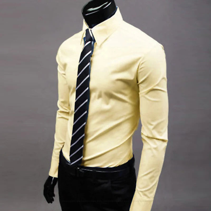 Men's Slim Fit Formal Dress Shirt