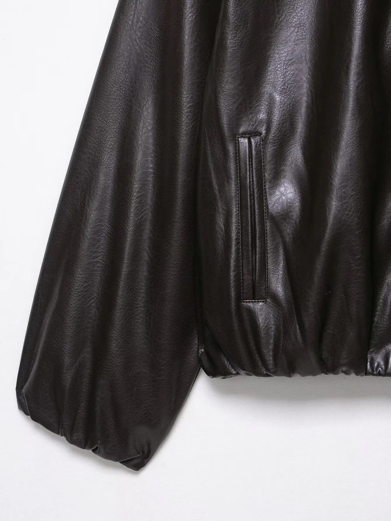 Women Jacket 2025 Fashion Faux Leather Loose Short Streetwear