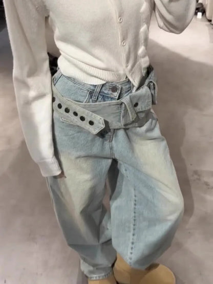 Women's Wide-Leg Y2K Jeans