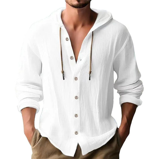 Men's Hooded Long Sleeve Beach Shirt