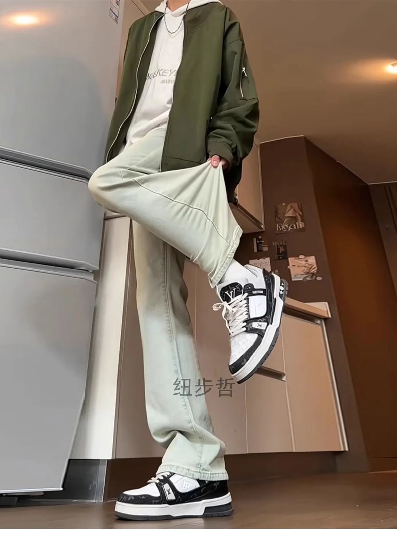 Men's Straight Jeans - Spring Autumn Slim Fit Loose
