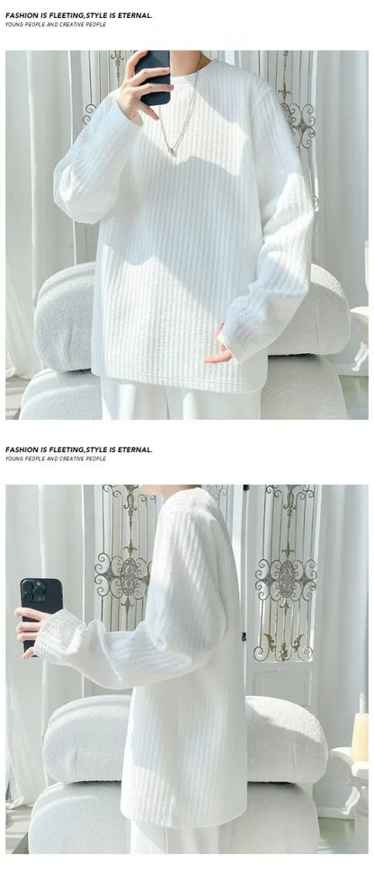 Men's Casual Loose Long Sleeve Base Shirt