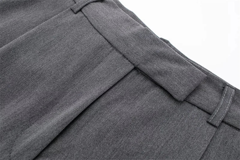 MUJER 2025 Women's Pants Beige Grey Black Wide Leg