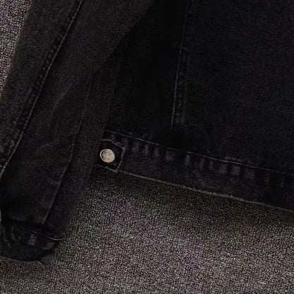 Denim Coat Women Turn Down Collar 2024