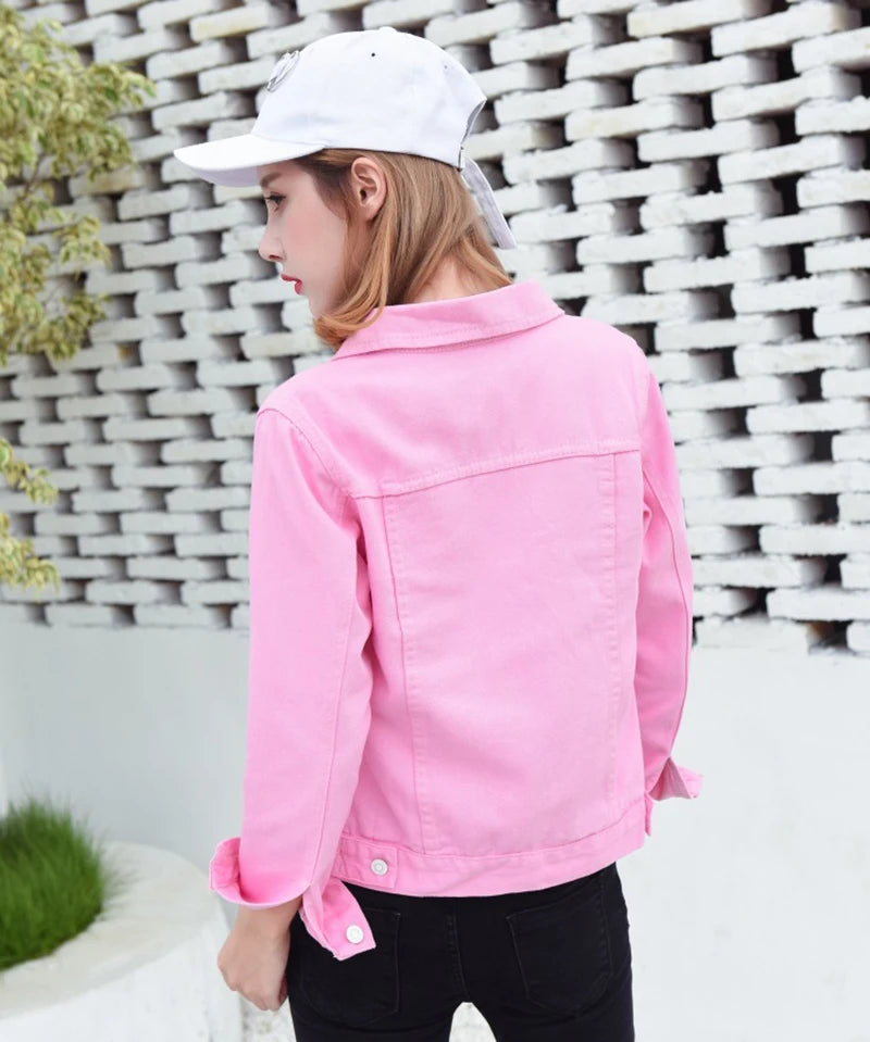 Women's Casual Short Denim Jacket Korean