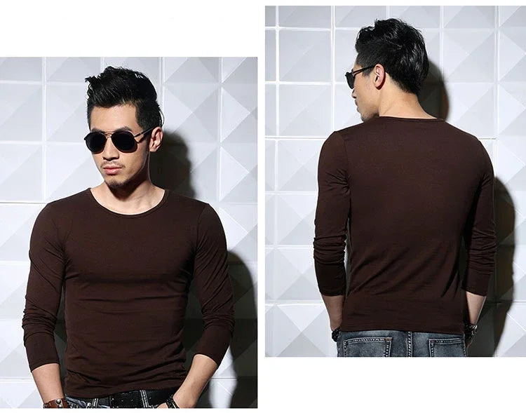 Men's Slim Fit V-Neck Polyester T-Shirt 2026