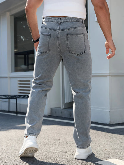 Men's Slim-Fit Gray Jeans
