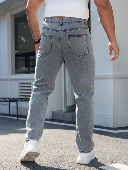Men's Slim-Fit Gray Jeans