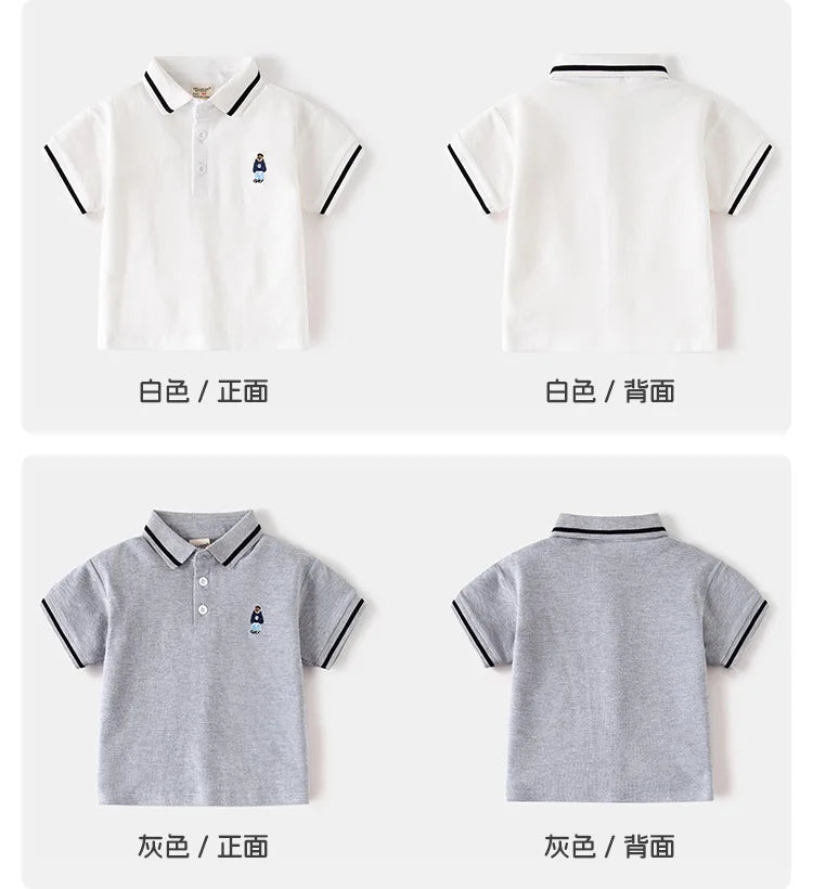 Boys' Bear Polo T-Shirt - Toddler Kids Top