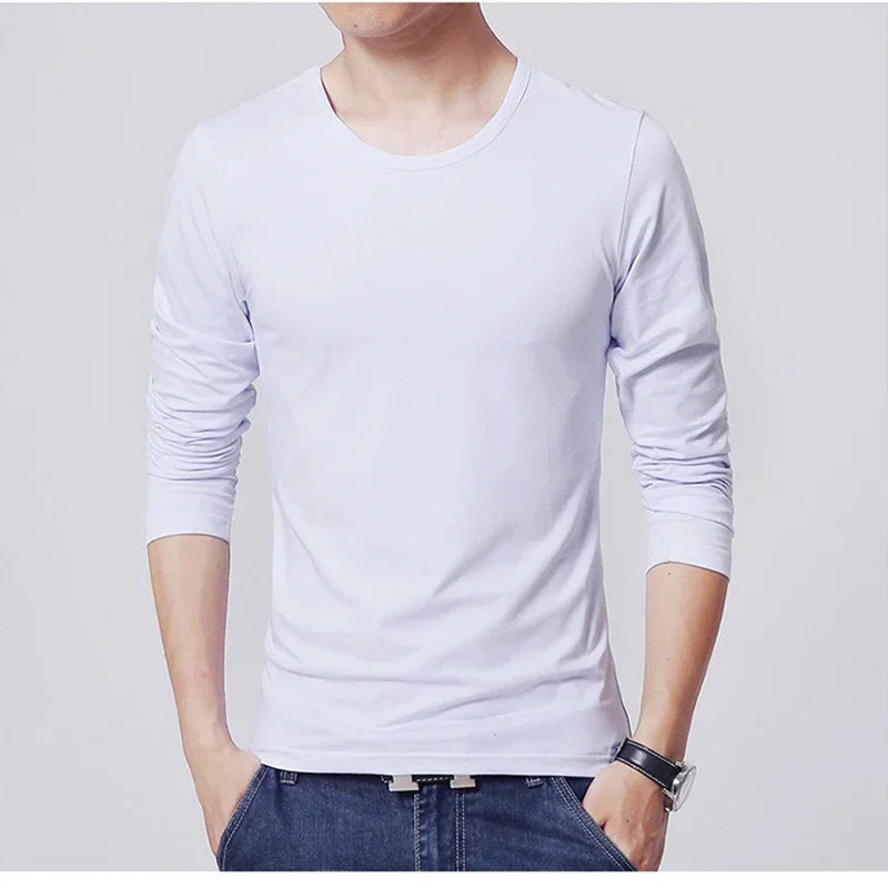 Men's Slim Fit O-Neck Long Sleeve T-Shirt 2025