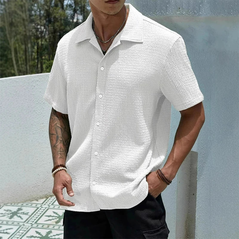 Men's Hip Hop Baggy Short Sleeve Shirt
