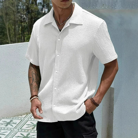 Men's Hip Hop Baggy Short Sleeve Shirt