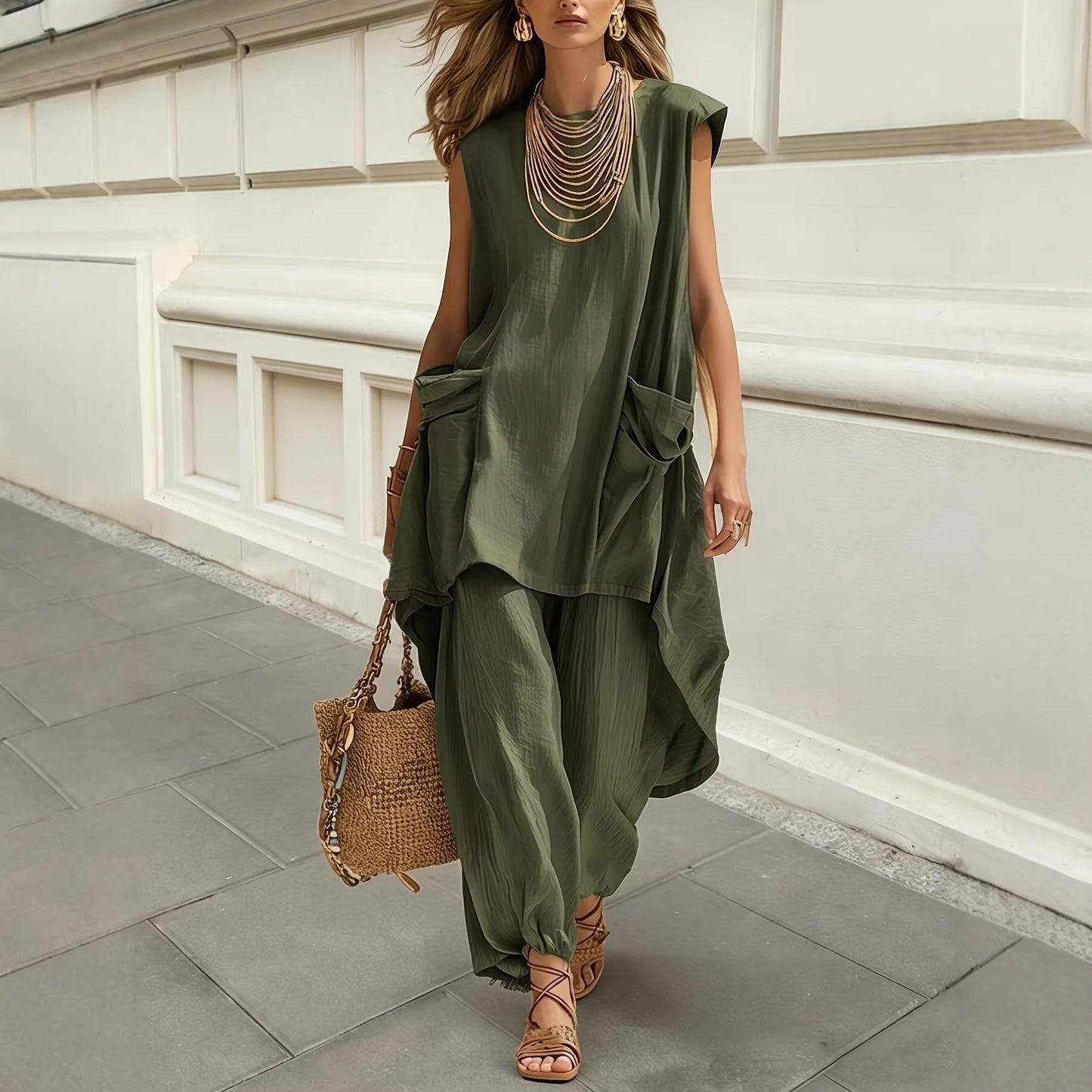 Women's Casual Resort-Style Two-Piece Set