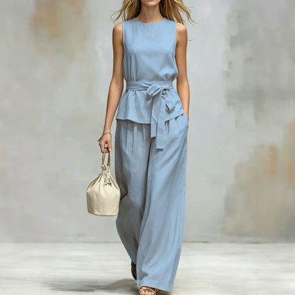 Women's Lace-Up Fashion Two-Piece Set
