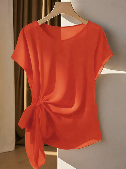 Yay Yeni Yüngül Qadın "Crew-Neck" T-shirt