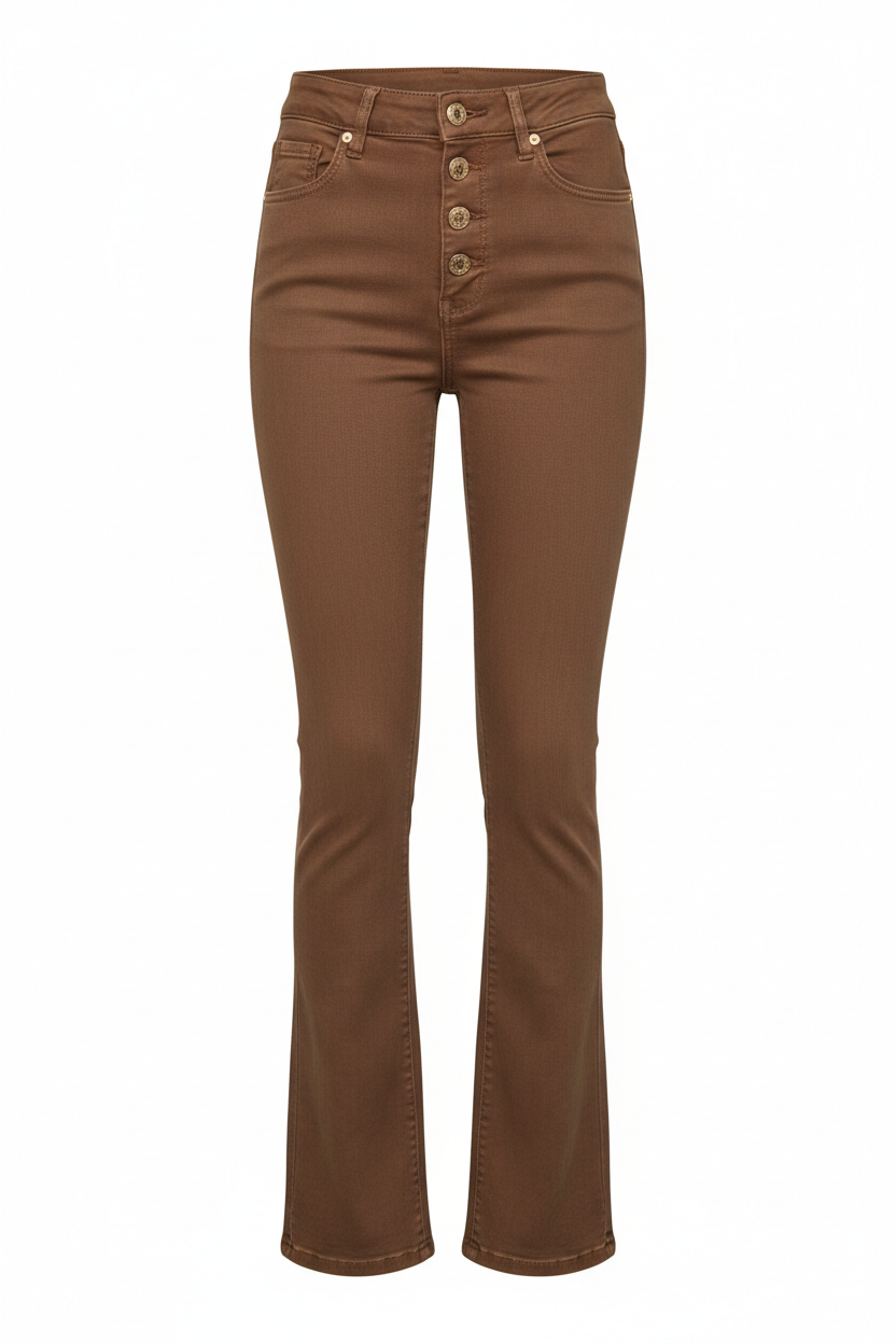 High-waist bootcut jeans