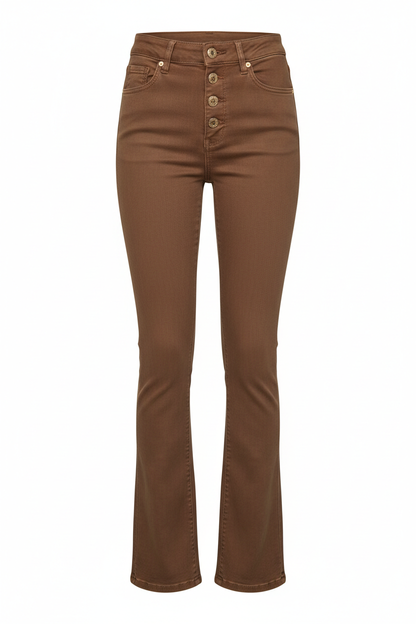 High-waist bootcut jeans